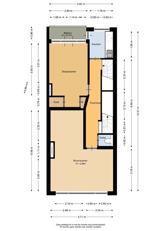 Floorplan - Noorderhavenkade 34C03, 3038 XJ Rotterdam